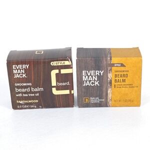 Every Man Jack Sandalwood & Tea Tree Beard Balm 2 oz Mens Grooming